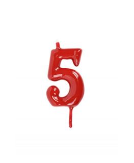Vela Artesanal Vermelho Nº 5