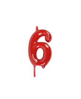 Vela Artesanal Vermelho Nº 6