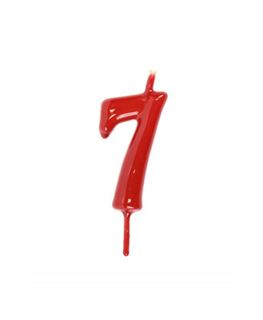 Vela Artesanal Vermelho Nº 7
