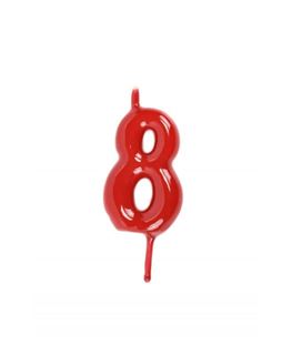 Vela Artesanal Vermelho Nº 8