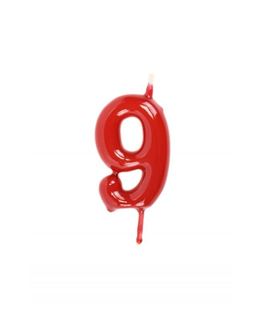 Vela Artesanal Vermelho Nº 9