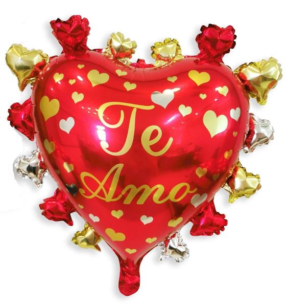 Balão Foil Coração Te Amo 64cm