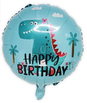 Balão Foil Dino Azul 45cm