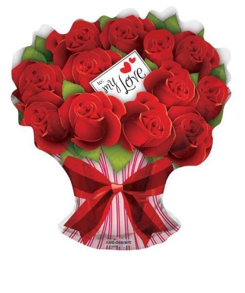 Balão Foil 18" Bouquet De Rosas