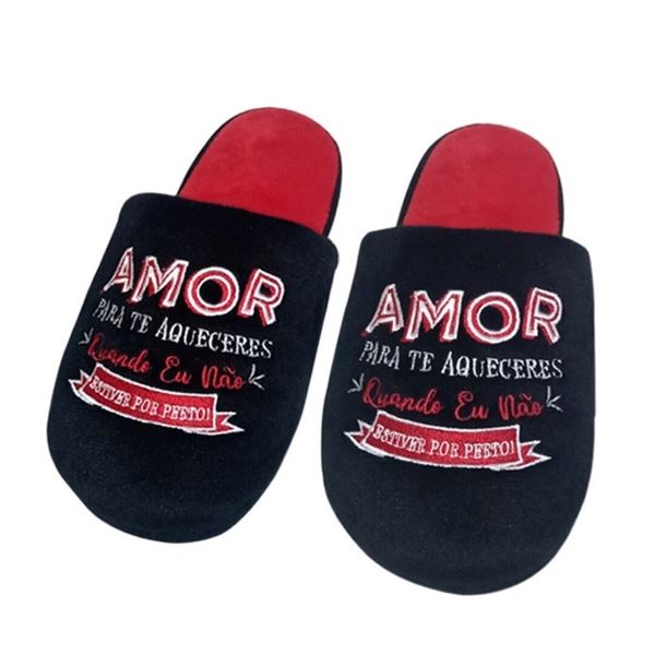 Chinelos Pretos Amor T43-44
