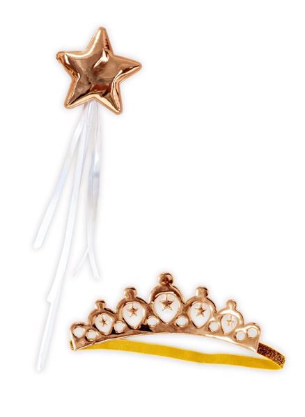 Conjunto Tiara + Varinha Ouro