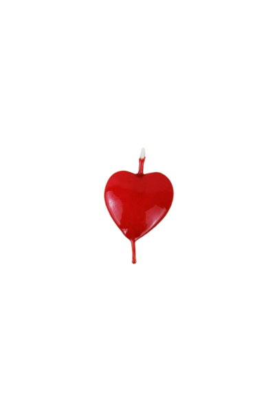Vela 6cm Coração Vermelho