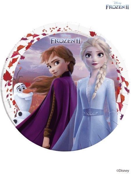 8 Pratos 23cm Frozen 2