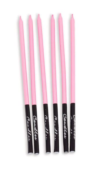 6 Velas Altas Rosa