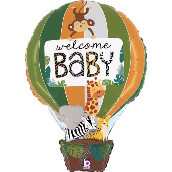 Balão Supershape 30" Jungle Animals Welcome Baby