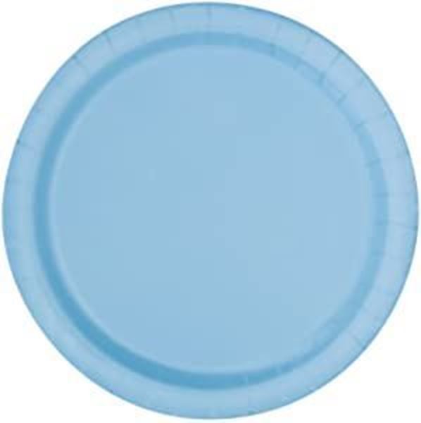 20 Pratos 20cm Azul Claro