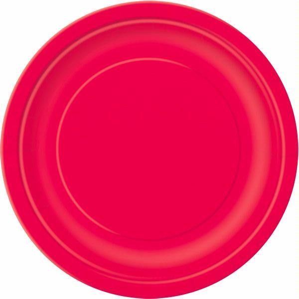 16 Pratos 23cm Ruby Red