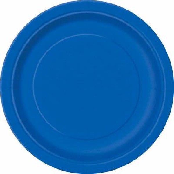 16 Pratos 23cm Azul Royal