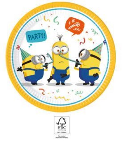 8 Pratos 23cm Minions