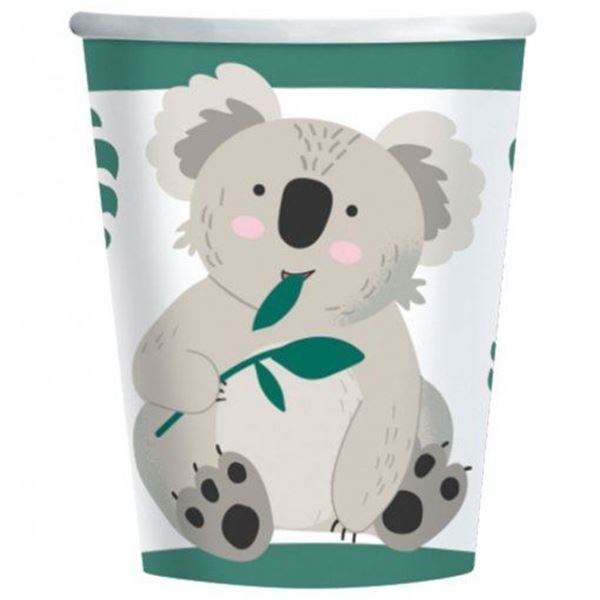 8 Copos Cartão Koala