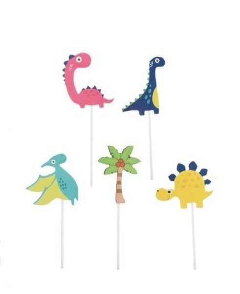 5 Topos De Bolo Dinossauros 13cm