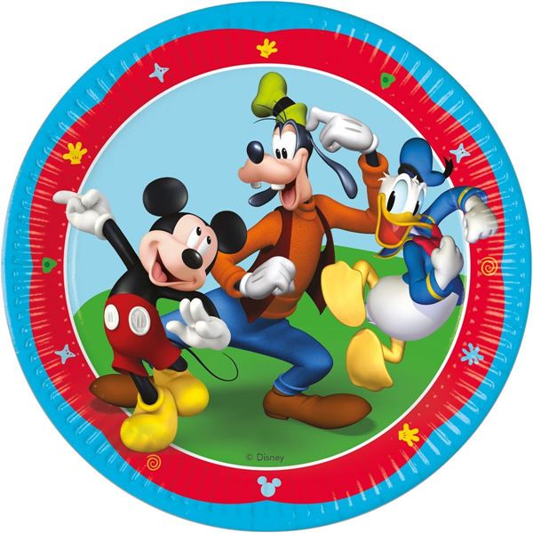 8 Pratos 23cm Mickey Rock