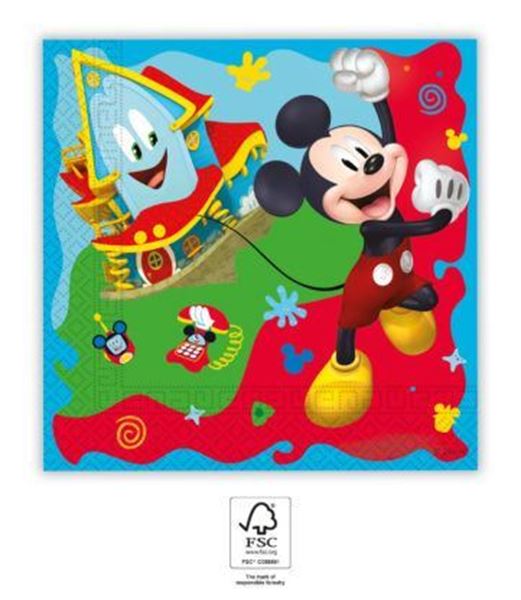 20 Guardanapos Mickey Rock