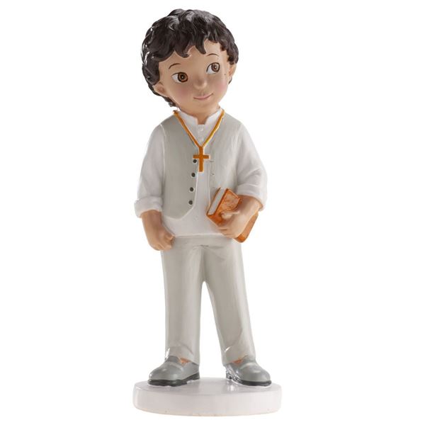 Menino Comunhão/batismo C/ Livro 16.6cm