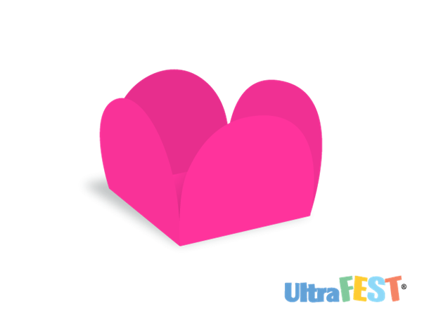 Caixeta Papel Pink Neon 50un