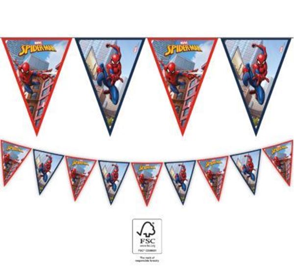 Bandeirinha Triangular Spiderman Crime Fighter