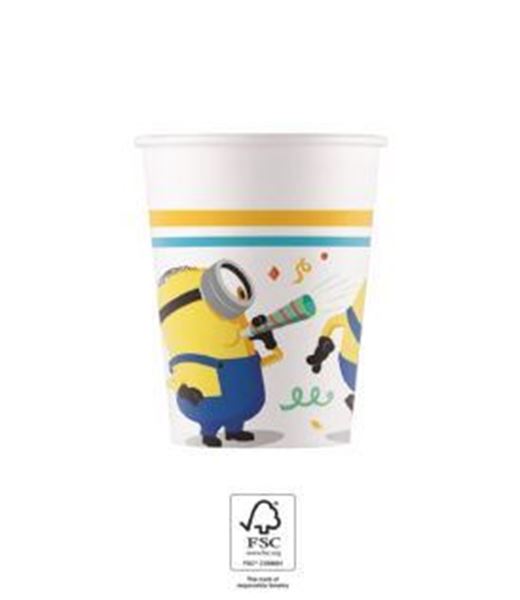 8 Copos Cartão Minions