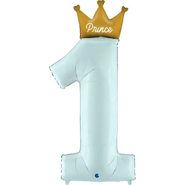 Balão Foil Nº1 Principe 117cm