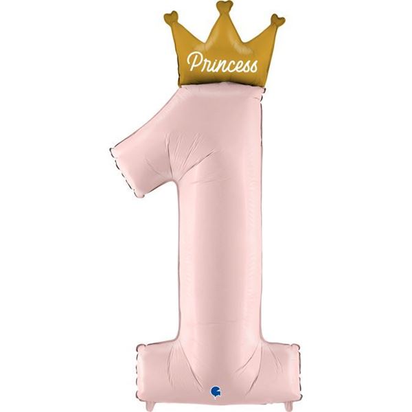 Balão Foil Nº1 Princesa 117cm