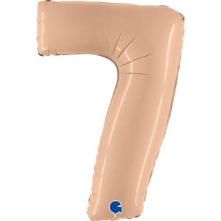 Balão Foil Número 7 Nude Satin