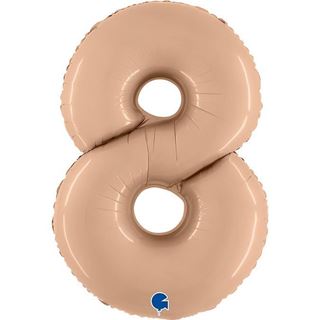Balão Foil Número 8 Nude Satin