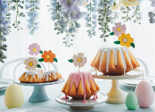 8 Cake Toppers Flores 13cm