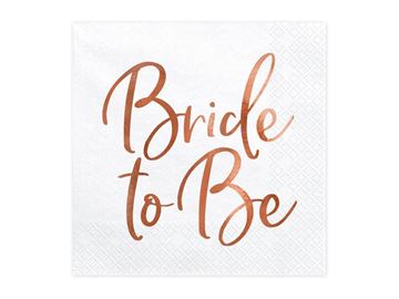20 Guardanapos Bride To Be Rose Gold