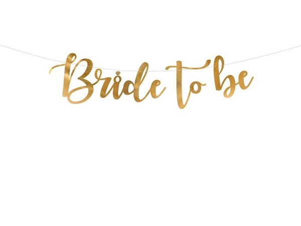 Banner Bride To Be Ouro
