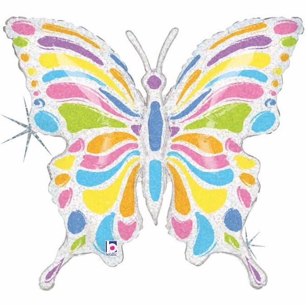 Balão Foil 33" Borboleta Pastel