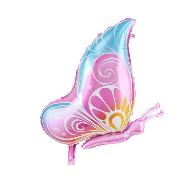 Balão Foil Borboleta Rosa 73cm