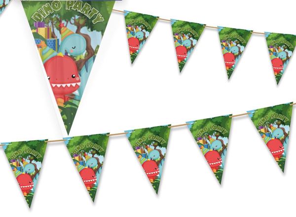 Bandeirolas Dino Party