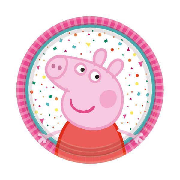 8 Pratos 18cm Peppa Pig