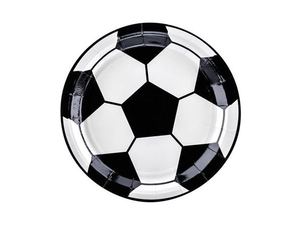 6 Pratos 18cm Futebol