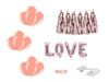 Kit Decoração Para Carro Love Rose Gold