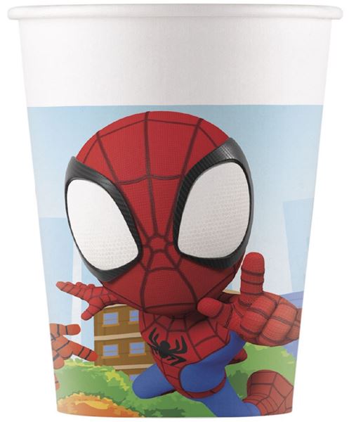 8 Copos Cartão Spidey