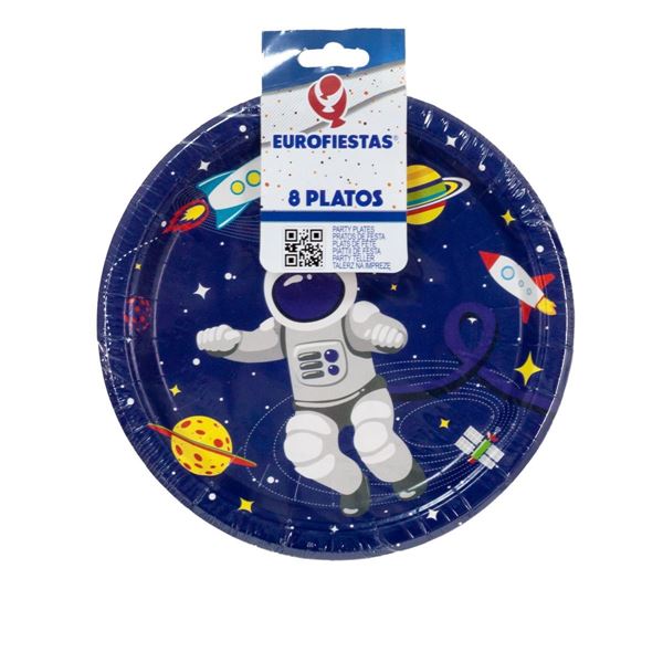 8 Pratos 18cm Astronauta