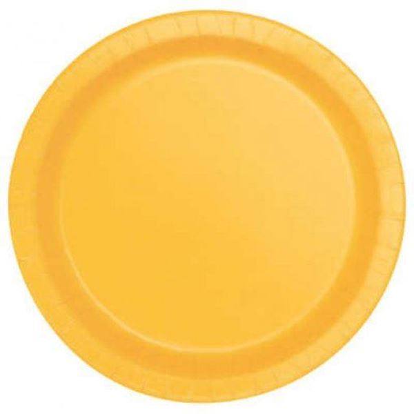 20 Pratos 18cm Amarelo