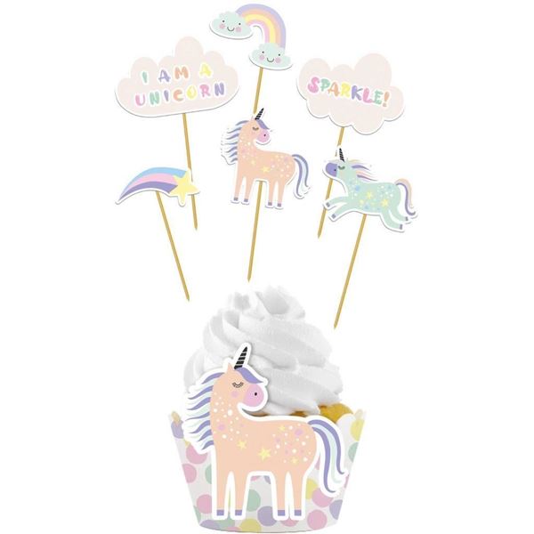 Cupcake Wrap E Topos Unicórnio E Arco-iris