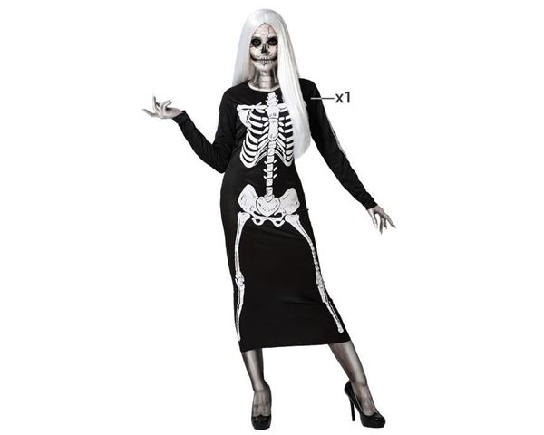 Fato Mulher Esqueleto M-l