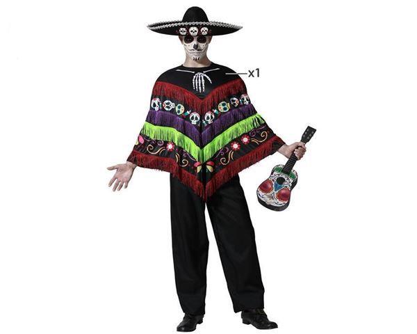 Poncho Esqueleto Mexicano