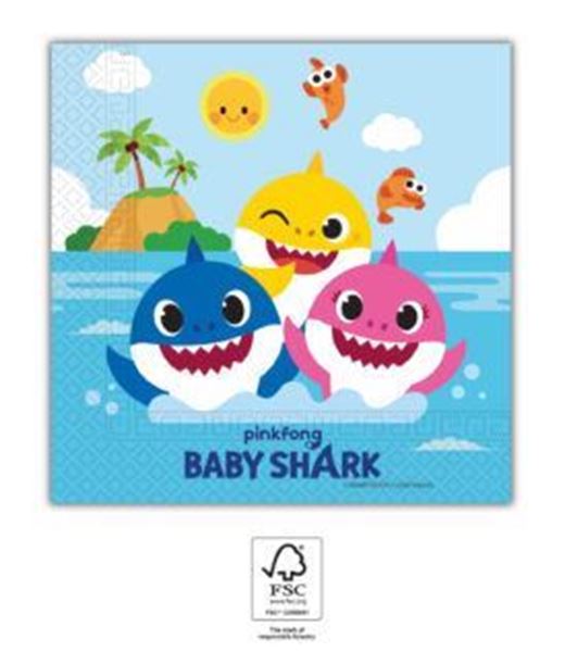 20 Guardanapos Baby Shark