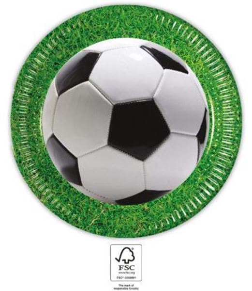 8 Pratos 23cm Futebol