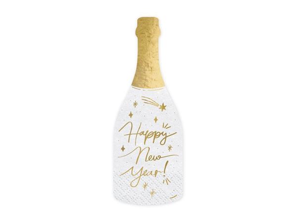 20 Guardanapos Champanhe Happy New Year