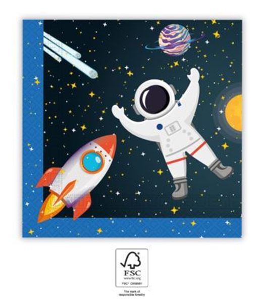 20 Guardanapos Rocket Space
