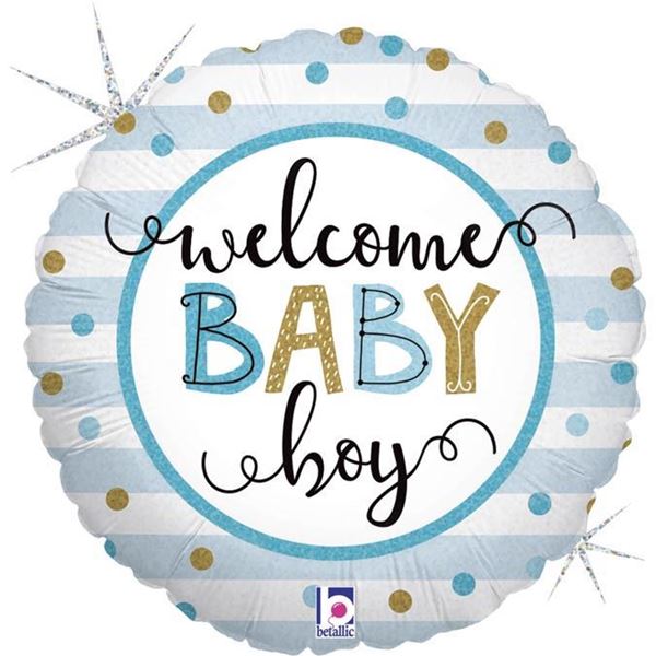 Balão Foil 18" Baby Boy Stripes
